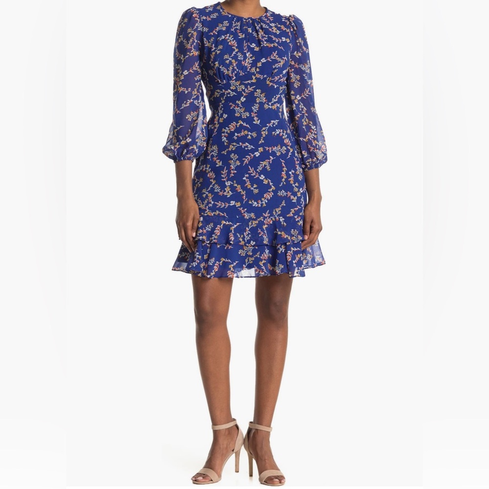 Floral Blue Dress